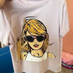 Old Navy Kids Graphic Tee - Light Purple with Yellow and Black